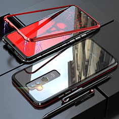 Funda Bumper Lujo Marco de Aluminio Espejo 360 Grados Carcasa para Huawei Mate 20 Lite Rojo