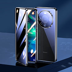 Funda Bumper Lujo Marco de Aluminio Espejo 360 Grados Carcasa para Huawei Mate 60 Pro Negro