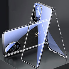 Funda Bumper Lujo Marco de Aluminio Espejo 360 Grados Carcasa para Huawei Nova 11 Pro Negro