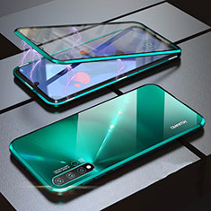 Funda Bumper Lujo Marco de Aluminio Espejo 360 Grados Carcasa para Huawei Nova 5 Verde