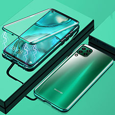 Funda Bumper Lujo Marco de Aluminio Espejo 360 Grados Carcasa para Huawei Nova 6 SE Verde
