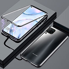Funda Bumper Lujo Marco de Aluminio Espejo 360 Grados Carcasa para Huawei Nova 7i Negro