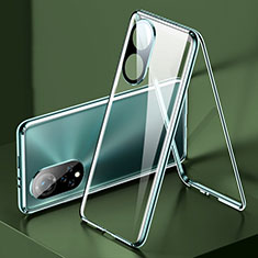 Funda Bumper Lujo Marco de Aluminio Espejo 360 Grados Carcasa para Huawei Nova 9 Pro Verde