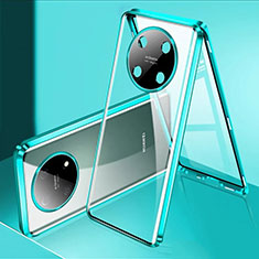 Funda Bumper Lujo Marco de Aluminio Espejo 360 Grados Carcasa para Huawei Nova Y90 Verde