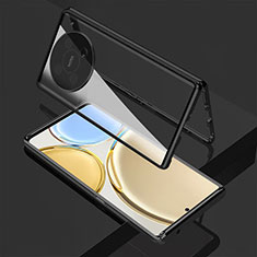 Funda Bumper Lujo Marco de Aluminio Espejo 360 Grados Carcasa para Huawei Nova Y91 Negro