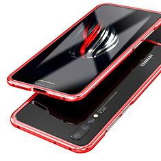 Funda Bumper Lujo Marco de Aluminio Espejo 360 Grados Carcasa para Huawei P20 Pro Rojo