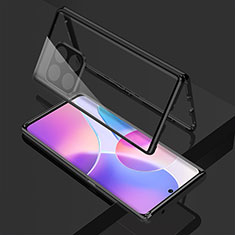 Funda Bumper Lujo Marco de Aluminio Espejo 360 Grados Carcasa para OnePlus 10 Pro 5G Negro