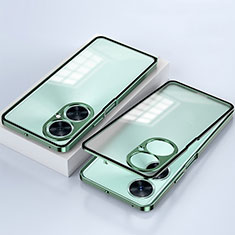 Funda Bumper Lujo Marco de Aluminio Espejo 360 Grados Carcasa para OnePlus Nord CE 3 5G Verde