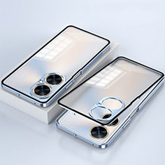 Funda Bumper Lujo Marco de Aluminio Espejo 360 Grados Carcasa para OnePlus Nord N30 5G Azul