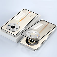 Funda Bumper Lujo Marco de Aluminio Espejo 360 Grados Carcasa para Realme 11 Pro 5G Plata