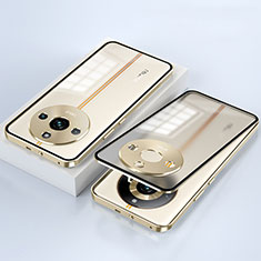 Funda Bumper Lujo Marco de Aluminio Espejo 360 Grados Carcasa para Realme 11 Pro+ Plus 5G Oro