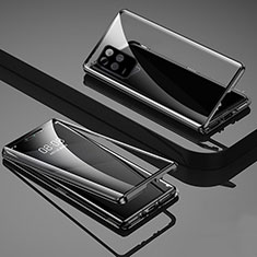 Funda Bumper Lujo Marco de Aluminio Espejo 360 Grados Carcasa para Realme 8s 5G Negro