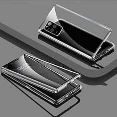 Funda Bumper Lujo Marco de Aluminio Espejo 360 Grados Carcasa para Realme 8s 5G Plata