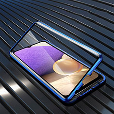 Funda Bumper Lujo Marco de Aluminio Espejo 360 Grados Carcasa para Realme 9 4G Azul