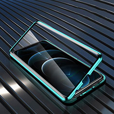 Funda Bumper Lujo Marco de Aluminio Espejo 360 Grados Carcasa para Realme 9 Pro 5G Verde