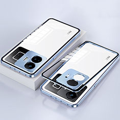 Funda Bumper Lujo Marco de Aluminio Espejo 360 Grados Carcasa para Realme GT Neo5 240W 5G Azul