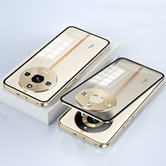 Funda Bumper Lujo Marco de Aluminio Espejo 360 Grados Carcasa para Realme Narzo 60 Pro 5G Oro