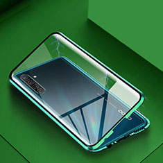 Funda Bumper Lujo Marco de Aluminio Espejo 360 Grados Carcasa para Realme X2 Verde