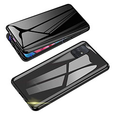 Funda Bumper Lujo Marco de Aluminio Espejo 360 Grados Carcasa para Samsung Galaxy A81 Negro