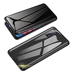 Funda Bumper Lujo Marco de Aluminio Espejo 360 Grados Carcasa para Samsung Galaxy M31 Negro