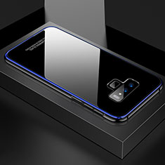 Funda Bumper Lujo Marco de Aluminio Espejo 360 Grados Carcasa para Samsung Galaxy Note 9 Azul y Negro