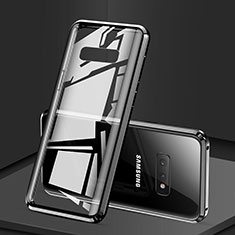 Funda Bumper Lujo Marco de Aluminio Espejo 360 Grados Carcasa para Samsung Galaxy S10e Negro