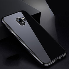 Funda Bumper Lujo Marco de Aluminio Espejo 360 Grados Carcasa para Samsung Galaxy S9 Negro