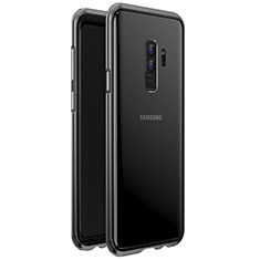 Funda Bumper Lujo Marco de Aluminio Espejo 360 Grados Carcasa para Samsung Galaxy S9 Plus Negro