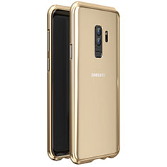 Funda Bumper Lujo Marco de Aluminio Espejo 360 Grados Carcasa para Samsung Galaxy S9 Plus Oro