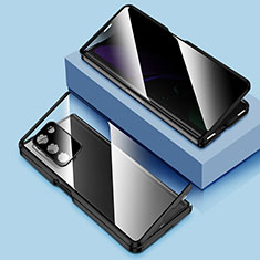 Funda Bumper Lujo Marco de Aluminio Espejo 360 Grados Carcasa para Samsung Galaxy Z Fold2 5G Negro