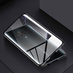 Funda Bumper Lujo Marco de Aluminio Espejo 360 Grados Carcasa para Vivo X50 Lite Negro