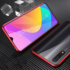 Funda Bumper Lujo Marco de Aluminio Espejo 360 Grados Carcasa para Xiaomi CC9e Rojo