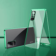 Funda Bumper Lujo Marco de Aluminio Espejo 360 Grados Carcasa para Xiaomi Civi 1S 5G Verde