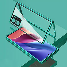 Funda Bumper Lujo Marco de Aluminio Espejo 360 Grados Carcasa para Xiaomi Mi 11i 5G Verde