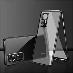 Funda Bumper Lujo Marco de Aluminio Espejo 360 Grados Carcasa para Xiaomi Mi 12S 5G Negro