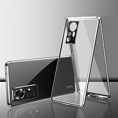 Funda Bumper Lujo Marco de Aluminio Espejo 360 Grados Carcasa para Xiaomi Mi 12X 5G Plata