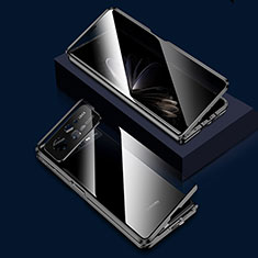 Funda Bumper Lujo Marco de Aluminio Espejo 360 Grados Carcasa para Xiaomi Mix Fold 2 5G Negro