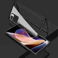 Funda Bumper Lujo Marco de Aluminio Espejo 360 Grados Carcasa para Xiaomi Poco X4 NFC Negro