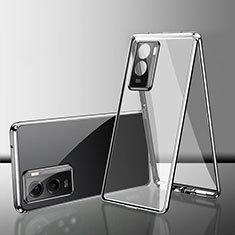 Funda Bumper Lujo Marco de Aluminio Espejo 360 Grados Carcasa para Xiaomi Redmi A2 Plata