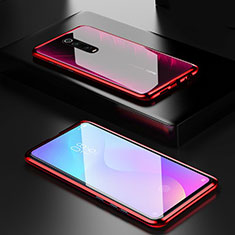 Funda Bumper Lujo Marco de Aluminio Espejo 360 Grados Carcasa para Xiaomi Redmi K20 Pro Rojo