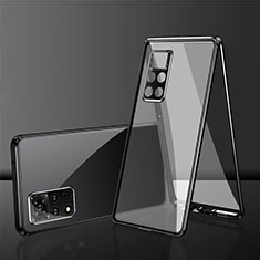 Funda Bumper Lujo Marco de Aluminio Espejo 360 Grados Carcasa para Xiaomi Redmi Note 11 4G (2022) Negro