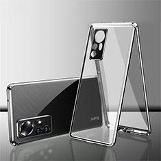 Funda Bumper Lujo Marco de Aluminio Espejo 360 Grados Carcasa para Xiaomi Redmi Note 12S Plata