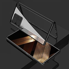 Funda Bumper Lujo Marco de Aluminio Espejo 360 Grados Carcasa para Xiaomi Redmi Note 13 5G Negro