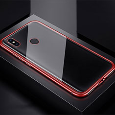 Funda Bumper Lujo Marco de Aluminio Espejo 360 Grados Carcasa para Xiaomi Redmi Note 7 Rojo