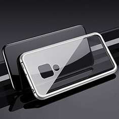 Funda Bumper Lujo Marco de Aluminio Espejo 360 Grados Carcasa T01 para Huawei Mate 20 Plata
