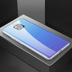 Funda Bumper Lujo Marco de Aluminio Espejo 360 Grados Carcasa T01 para Huawei Mate 20 Pro Plata