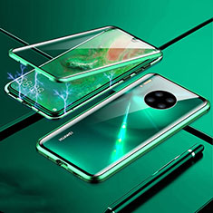 Funda Bumper Lujo Marco de Aluminio Espejo 360 Grados Carcasa T01 para Huawei Mate 30E Pro 5G Verde