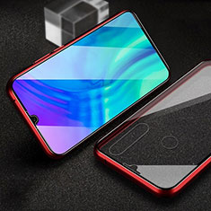 Funda Bumper Lujo Marco de Aluminio Espejo 360 Grados Carcasa T01 para Huawei P Smart+ Plus (2019) Rojo