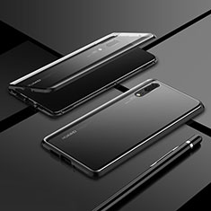 Funda Bumper Lujo Marco de Aluminio Espejo 360 Grados Carcasa T01 para Huawei P20 Negro