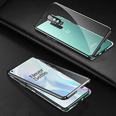 Funda Bumper Lujo Marco de Aluminio Espejo 360 Grados Carcasa T01 para OnePlus 8 Negro